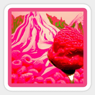 Raspberry Sorbet moutain Sticker